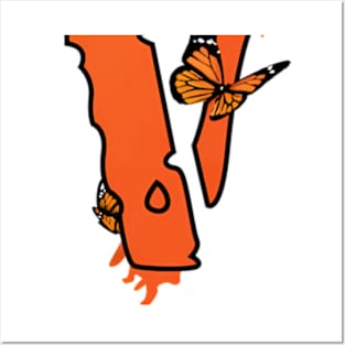 juice wrld x vlone butterfly Posters and Art